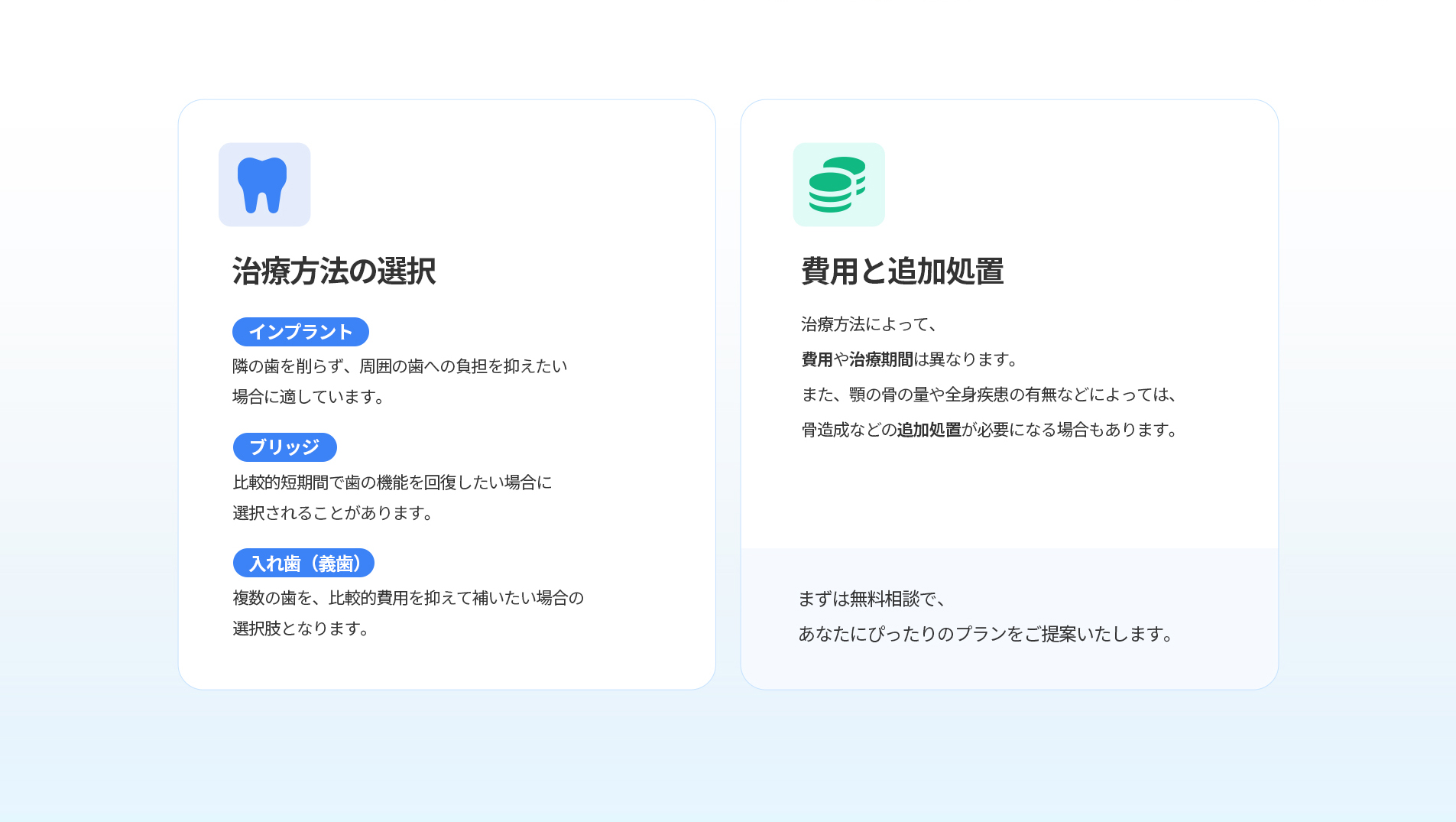 ご自身に合った治療方法